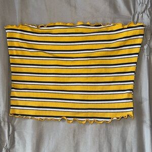 Yellow striped Tube Top